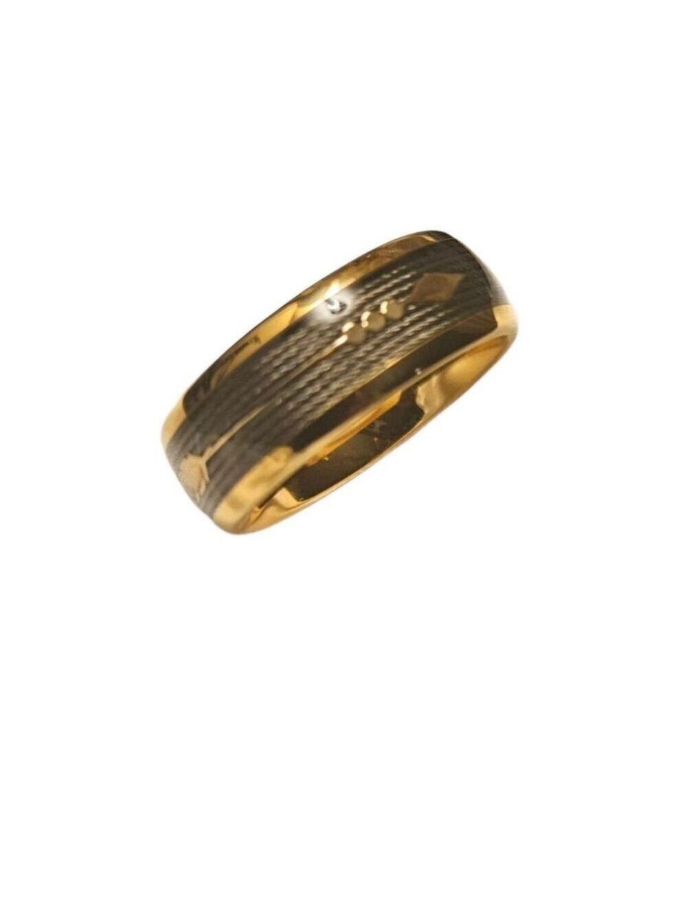 MEN'S Unbranded Gold & Gray Ring, Size 10 - Picture 4 of 7